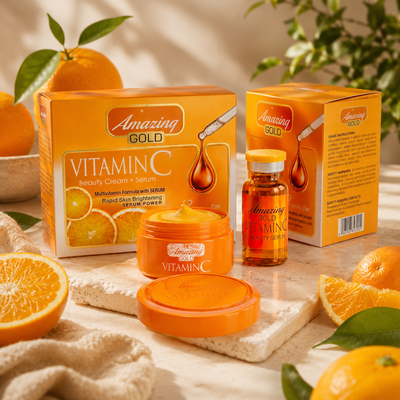 Amazing™ Gold Vitamin C Beauty Cream & Serum Set | Rapid Brightening