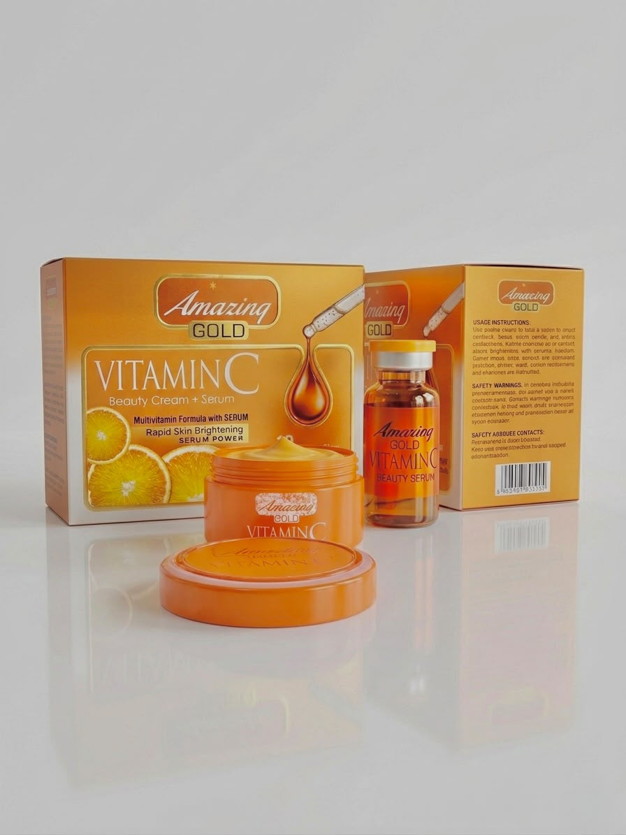 Amazing™ Gold Vitamin C Beauty Cream & Serum Set | Rapid Brightening